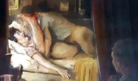 معلم شاب ، انظر إلى طالب شاب جنس اجنبى مترجم في الفصل